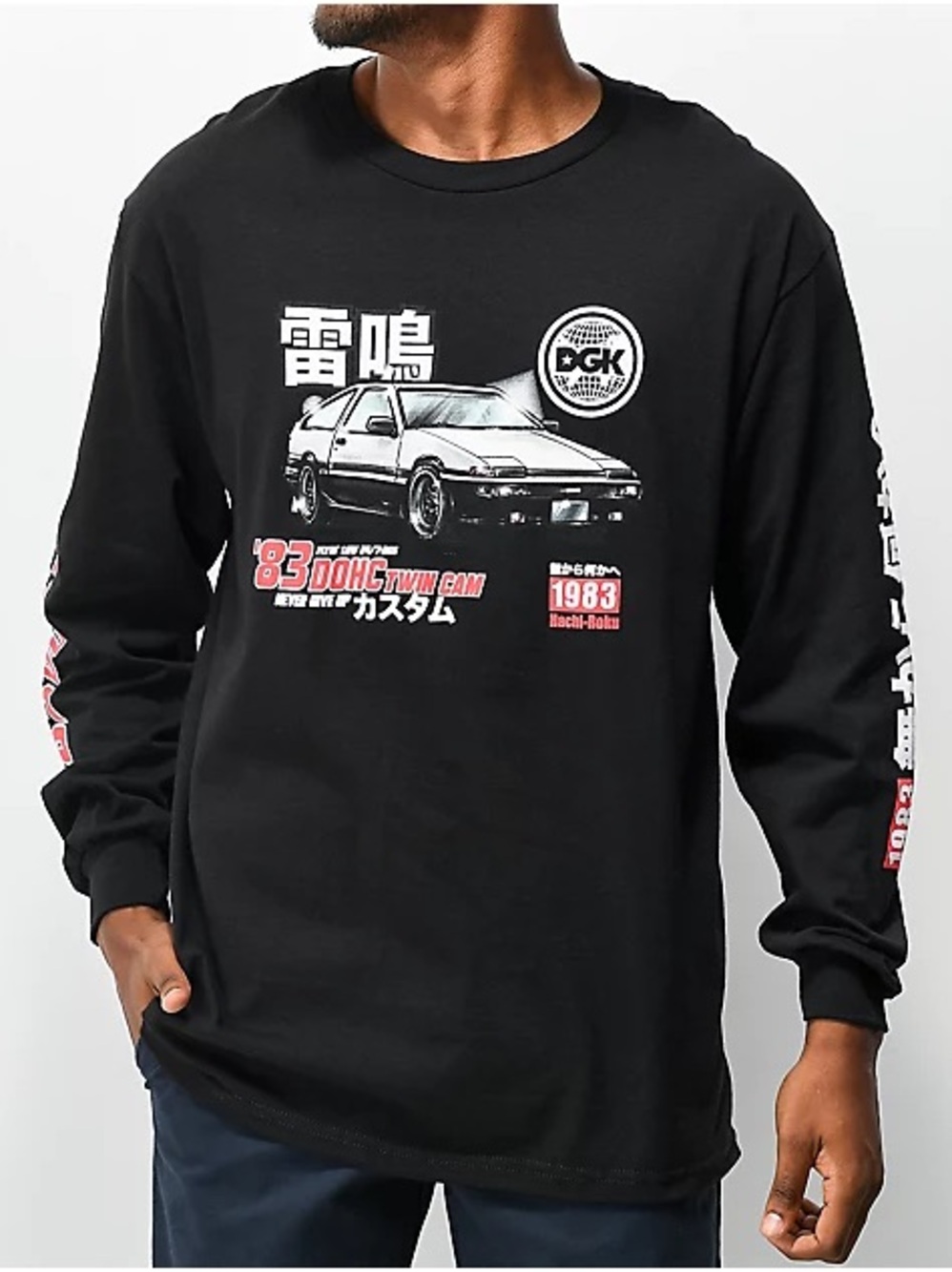 DGK Turner 2.0 Black Long Sleeve Tshirt Size Medium
